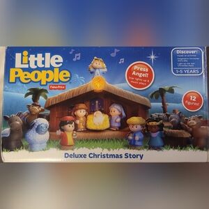 Fisher-Price Little People Deluxe Christmas Story Set - Blue, Yellow, Brown